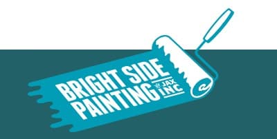 This is an image from Brightside Painting Jax Inc, located in Florida. The logo for Brightside Painting Jax Inc features a teal paint roller graphic with bold white text.