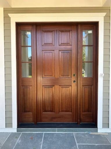 White Chooz Painters logo with blue background placeholder for paintig company logos