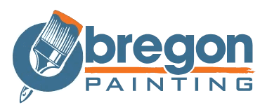 This is an image from Obregon Painting, located in Missouri. The logo for Obregon Painting features a blue paintbrush forming the letter ‘O’ with an orange accent line beneath the company name in blue text.