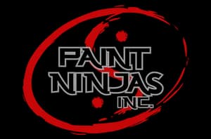 This is an image from Paint Ninjas Inc, located in Pennsylvania. The logo for Paint Ninjas Inc features bold gray and black company lettering inside a red brushstroke circle.