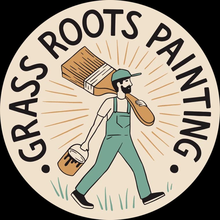Logo for Grass Roots Painting, LLC, a painting company in Asheville, NC.