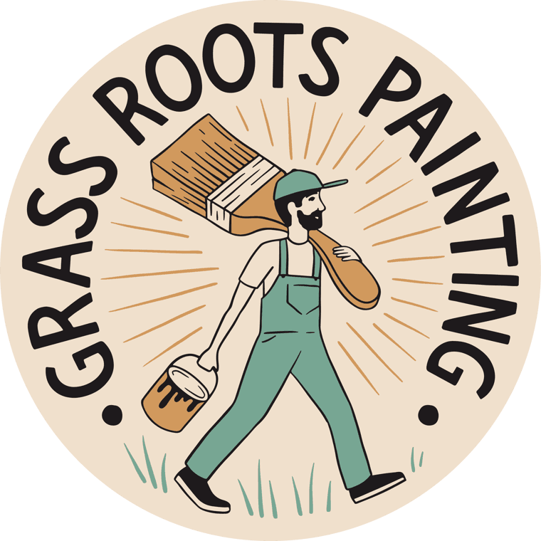 Logo for Grass Roots Painting, LLC, a painting company in Asheville, NC.