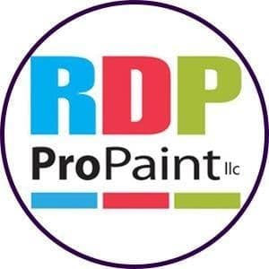 This is an image from RDP ProPaint LLC, located in Michigan. The logo for RDP ProPaint LLC features bold blue and red RDP lettering above black ProPaint text with green and blue accent bars inside a circular border.