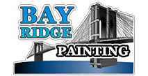 This is an image from Bay Ridge Painting, located in New York. The logo for Bay Ridge Painting features a stylized illustration of the Brooklyn Bridge with bold blue and black text.