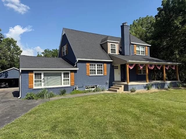 White Chooz Painters logo with blue background placeholder for paintig company logos