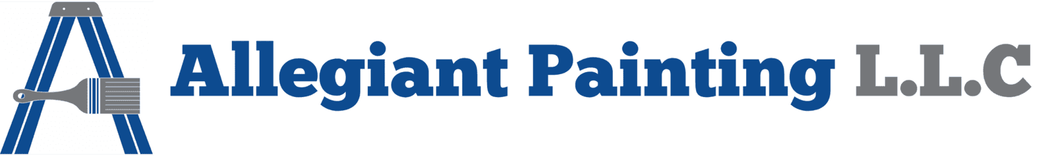 This is an image from Allegiant Painting L.L.C, located in Illinois. The logo for Allegiant Painting L.L.C features blue and gray text with a large stylized letter A and a paintbrush graphic.