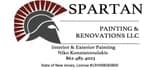 Logo of Spartan Painting & Renovations LLC, featuring a Spartan helmet with text indicating their painting and renovation services.