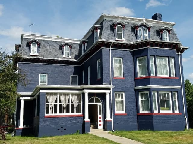 White Chooz Painters logo with blue background placeholder for paintig company logos