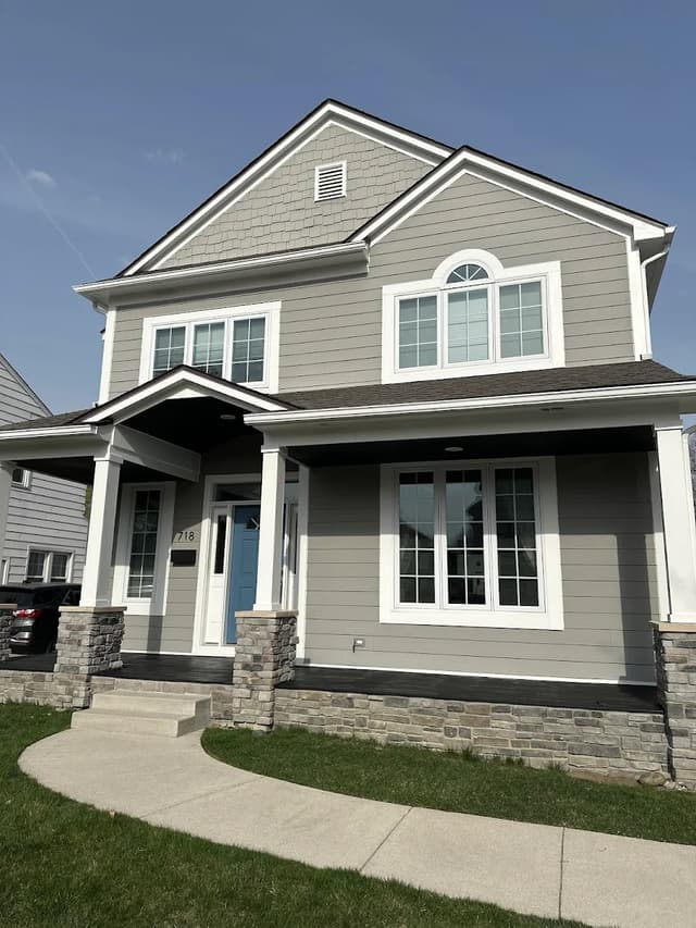 White Chooz Painters logo with blue background placeholder for paintig company logos