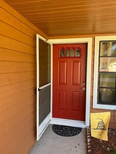 White Chooz Painters logo with blue background placeholder for paintig company logos