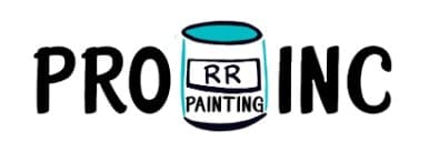 This is an image from RR Pro Painting Inc, located in California. The logo for RR Pro Painting Inc features bold black lettering with a teal-and-white paint can graphic labeled “RR Painting,” representing a professional residential and commercial painting company.