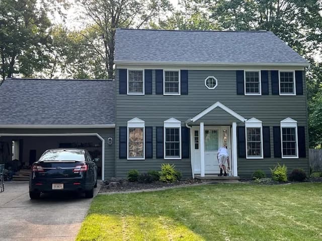 White Chooz Painters logo with blue background placeholder for paintig company logos