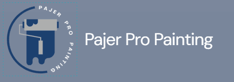 This is an image from Pajer Pro Painting, located in Ohio. The logo for Pajer Pro Painting features a blue circular design with a paint roller icon and clean white lettering displaying the company name.