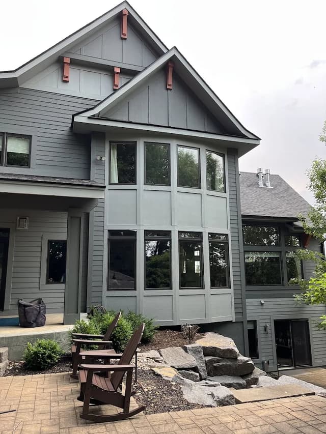 White Chooz Painters logo with blue background placeholder for paintig company logos