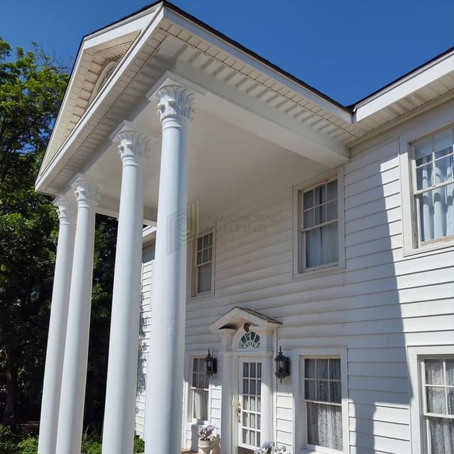 White Chooz Painters logo with blue background placeholder for paintig company logos