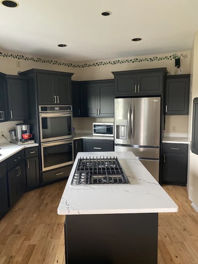 White Chooz Painters logo with blue background placeholder for paintig company logos