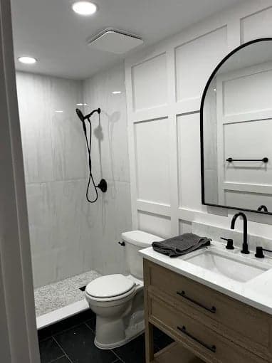 White Chooz Painters logo with blue background placeholder for paintig company logos