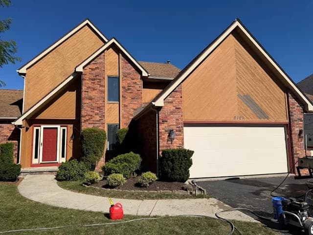 White Chooz Painters logo with blue background placeholder for paintig company logos