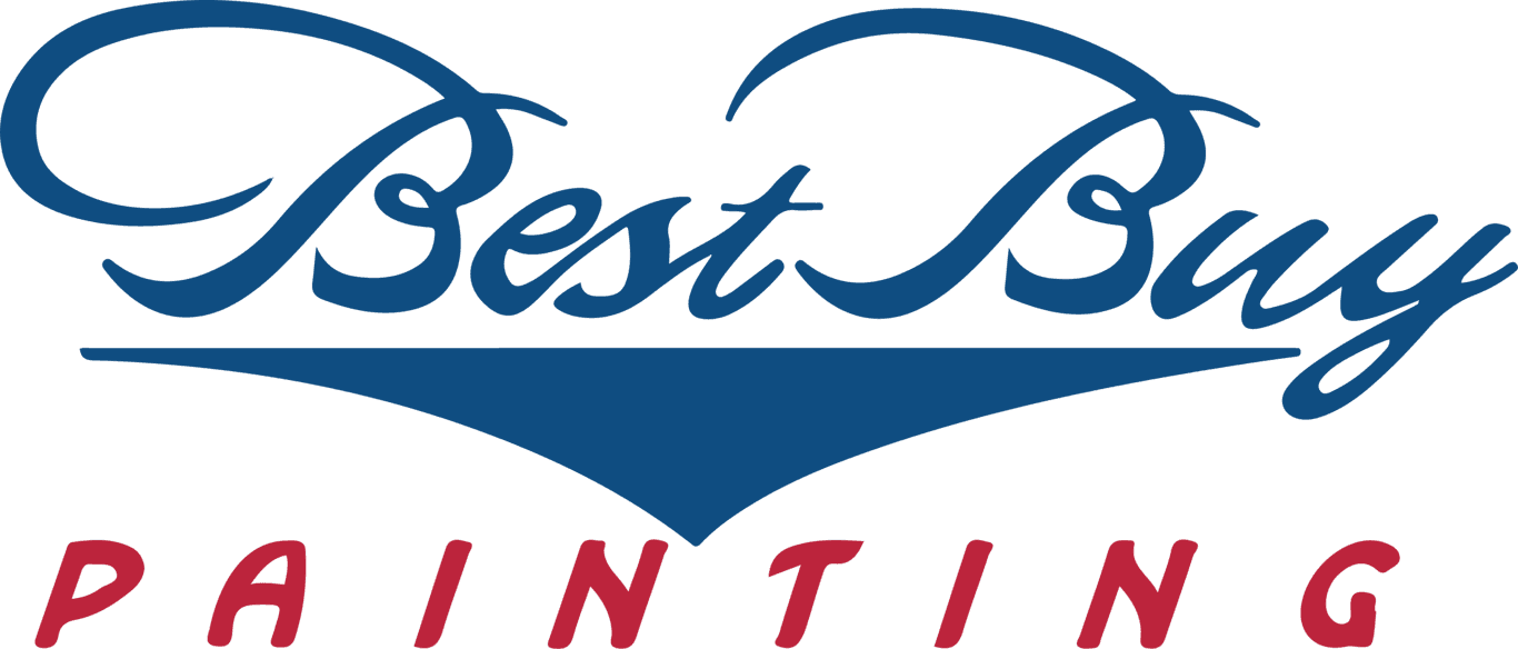 This is an image from Best Buy Painting, located in Ohio. The logo for Best Buy Painting features flowing blue script text with a bold underline accent and red block lettering spelling “PAINTING.”