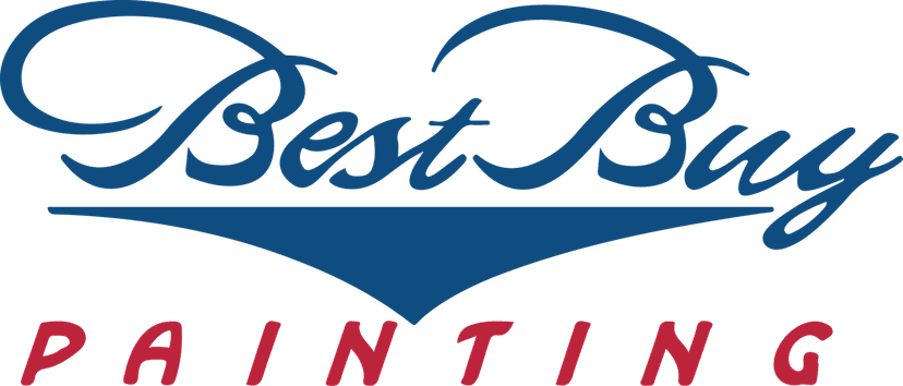 This is an image from Best Buy Painting, located in Ohio. The logo for Best Buy Painting features flowing blue script text with a bold underline accent and red block lettering spelling “PAINTING.”