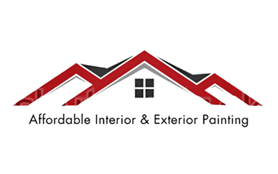 This is an image from Affordable Interior & Exterior Painting, located in Illinois. The logo for Affordable Interior & Exterior Painting features a red roofline graphic with a small window icon above the company name.