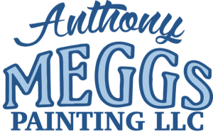 This is an image from Anthony Meggs Painting LLC, located in North Carolina. The logo for Anthony Meggs Painting LLC features stylized blue lettering with a bold serif font for 'MEGGS' and a cursive script for 'Anthony' above it.