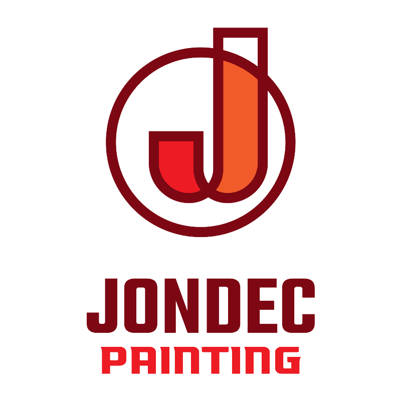 This is an image from Jondec Painting, located in Illinois. The logo for Jondec Painting features a red and orange stylized letter J inside a circular outline with bold company text underneath.