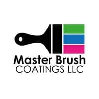 This is an image from Master Brush Coatings LLC, located in Arizona. The logo for Master Brush Coatings LLC features a black paintbrush icon with green, blue, and pink color swatches alongside bold black text displaying the company name.