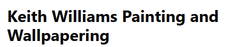 This is an image from Keith Williams Painting company, located in Southampton, PA. The image is a Keith Williams Painting and Wallpapering company logo.