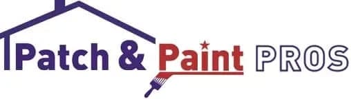 This is an image from Patch & Paint Pros, located in Pennsylvania. The logo for Patch & Paint Pros features bold purple and red text with a paintbrush graphic integrated into the design.