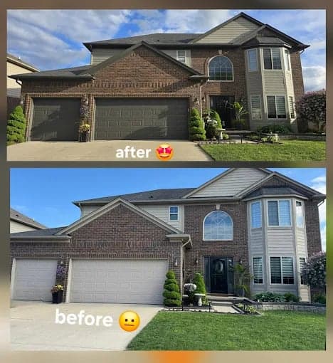 White Chooz Painters logo with blue background placeholder for paintig company logos