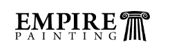 This is an image from Empire Painting, located in Wisconsin. The logo for Empire Painting features bold black typography with a classical column icon representing the painting company brand.