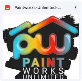 Logo for Paintworks Unlimited Contracting Co LLC, a painting company in Fayetteville, NC.
