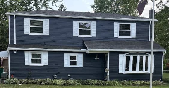 White Chooz Painters logo with blue background placeholder for paintig company logos