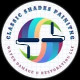 This is an image from Classic Shades Painting Water Damage & Restoration LLC, located in Arizona. The logo for Classic Shades Painting Water Damage & Restoration LLC features circular rainbow-style color bands with a paint roller graphic and text around the border.
