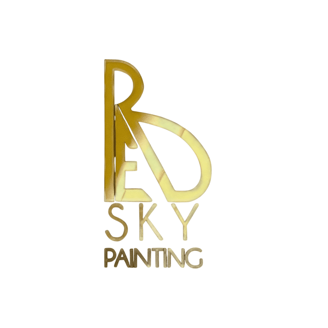 This is an image from Red Sky Painting, located in Illinois. The logo for Red Sky Painting features gold lettering with a stylized RSP monogram in front of a blue rectangular background.