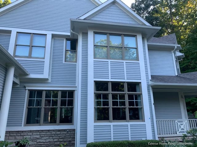 White Chooz Painters logo with blue background placeholder for paintig company logos