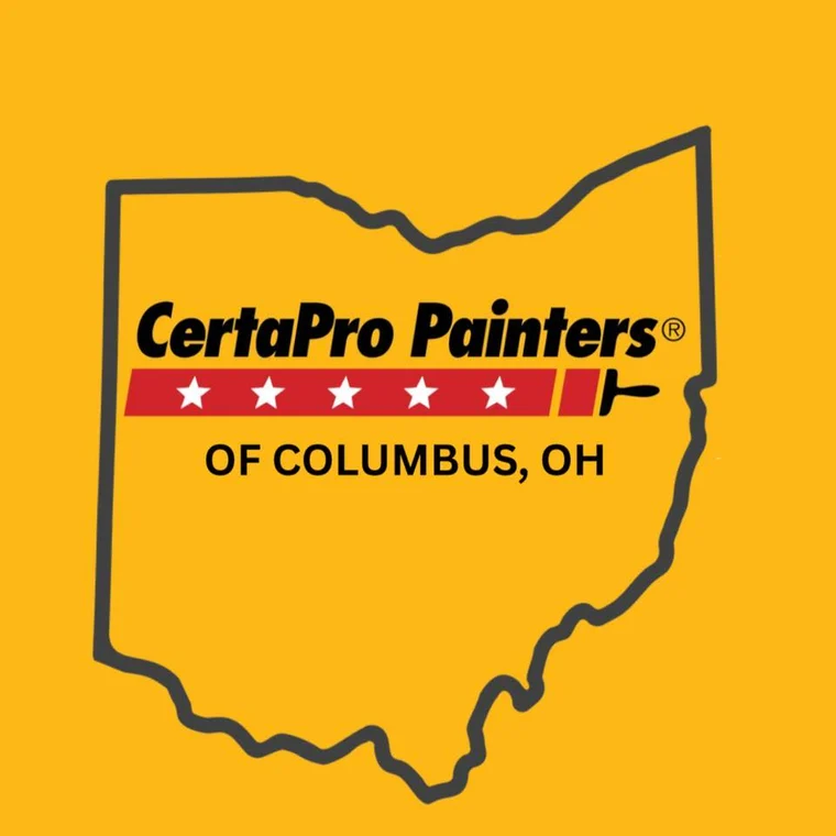 CertaPro Painters of Columbus OH logo for painting services in Columbus, OH. The image shows yellow CertaPro Painters of Columbus logo.