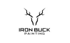 Iron Buck Painting logo for painting services in Plain City, OH. The image shows white Iron Buck Painting logo with antlers.