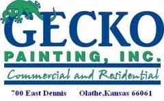 This is an image from Gecko Painting. The image shows the Gecko Painting logo with a green gecko graphic and blue text.