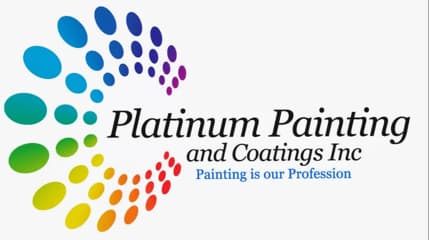 This is an image from Platinum Painting and Coatings Inc, located in Florida. The logo for Platinum Painting and Coatings Inc features a colorful circular dot pattern with black and blue text and the tagline 'Painting is our Profession.