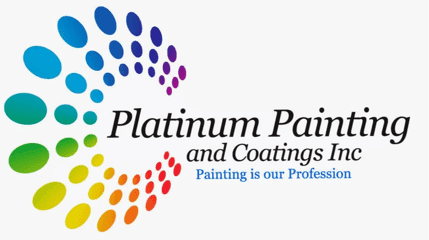 This is an image from Platinum Painting and Coatings Inc, located in Florida. The logo for Platinum Painting and Coatings Inc features a colorful circular dot pattern with black and blue text and the tagline 'Painting is our Profession.