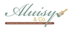 This is an image from Aluisy & Company, Inc. company, located in Stewartstown, PA,. The image is a Aluisy & Co. logo for interior, exterior, and cabinet painting services.