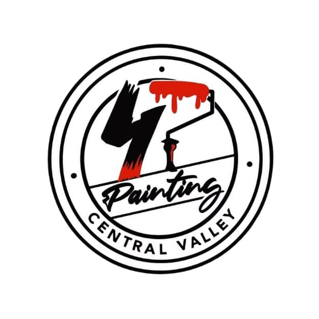 This is an image from 47 Painting Inc, located in California. The logo for 47 Painting Inc features a circular badge design with a stylized paint roller, bold “47 Painting” lettering, and red paint drip accents highlighting the Central Valley branding.