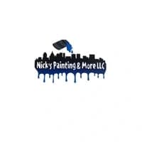 This is an image from Nick’s Painting & More LLC, located in Michigan. The logo for Nick’s Painting & More LLC features a paint-drip style design with bold lettering and a house graphic representing residential painting services.