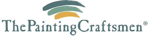 This is an image from The Painting Craftsmen, located in Florida. The logo for The Painting Craftsmen features a minimalist paintbrush-style graphic with soft green and yellow tones.