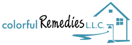 This is an image from Colorful Remedies LLC, located in Pennsylvania. The logo for Colorful Remedies LLC features a minimalist blue design with a house outline and paint roller graphic representing residential painting services.