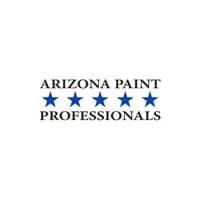 This is an image from Arizona Paint Professionals, located in Arizona. The logo for Arizona Paint Professionals features bold black text with five blue stars across the center, representing a trusted five-star painting company.