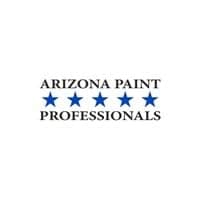 This is an image from Arizona Paint Professionals, located in Arizona. The logo for Arizona Paint Professionals features bold black text with five blue stars across the center, representing a trusted five-star painting company.