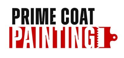 This is an image from Prime Coat Painting, located in Alabama. The logo for Prime Coat Painting features bold black and red lettering with a paint roller graphic incorporated into the design.